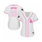 Women's Majestic Los Angeles Dodgers #23 Kirk Gibson Authentic White Fashion Cool Base 2018 World Series MLB Jersey