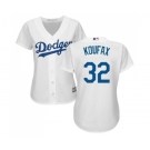 Women's Majestic Los Angeles Dodgers #32 Sandy Koufax Authentic White Home Cool Base MLB Jersey