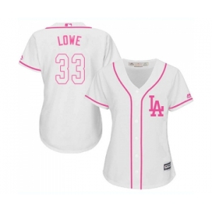 Women's Majestic Los Angeles Dodgers #33 Mark Lowe Authentic White Fashion Cool Base MLB Jersey