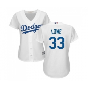 Women's Majestic Los Angeles Dodgers #33 Mark Lowe Authentic White Home Cool Base MLB Jersey