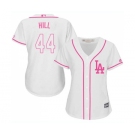 Women's Majestic Los Angeles Dodgers #44 Rich Hill Authentic White Fashion Cool Base MLB Jersey