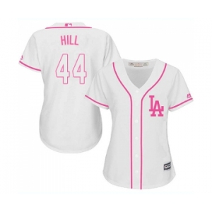 Women's Majestic Los Angeles Dodgers #44 Rich Hill Authentic White Fashion Cool Base MLB Jersey