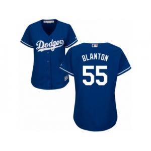 Women's Majestic Los Angeles Dodgers #55 Joe Blanton Authentic Royal Blue Alternate Cool Base MLB Jersey