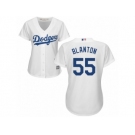Women's Majestic Los Angeles Dodgers #55 Joe Blanton Authentic White Home Cool Base MLB Jersey