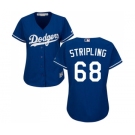 Women's Majestic Los Angeles Dodgers #68 Ross Stripling Authentic Royal Blue Alternate Cool Base MLB Jersey