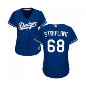 Women's Majestic Los Angeles Dodgers #68 Ross Stripling Authentic Royal Blue Alternate Cool Base MLB Jersey