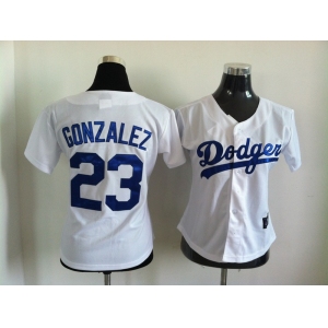 women mlb jerseys los angeles dodgers #23 gonzalez white