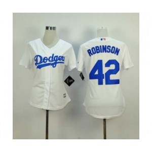 women mlb jerseys los angeles dodgers #42 robinson white