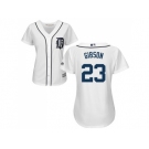 Women's Detroit Tigers #23 Kirk Gibson White Home Stitched MLB Jersey