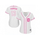 Women's Majestic Detroit Tigers #13 Lance Parrish Authentic White Fashion Cool Base MLB Jersey