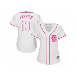 Women's Majestic Detroit Tigers #13 Lance Parrish Authentic White Fashion Cool Base MLB Jersey