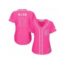 Women's Majestic Detroit Tigers #17 Denny McLain Replica Pink Fashion Cool Base MLB Jersey