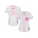 Women's Majestic Detroit Tigers #21 Mark Lowe Authentic White Fashion Cool Base MLB Jersey