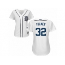 Women's Majestic Detroit Tigers #32 Michael Fulmer Replica White Home Cool Base MLB Jersey