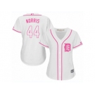 Women's Majestic Detroit Tigers #44 Daniel Norris Authentic White Fashion Cool Base MLB Jersey