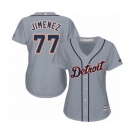 Women's Majestic Detroit Tigers #77 Joe Jimenez Authentic Grey Road Cool Base MLB Jersey