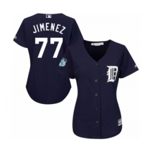 Women's Majestic Detroit Tigers #77 Joe Jimenez Authentic Navy Blue Alternate Cool Base MLB Jersey