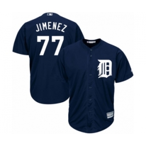 Youth Majestic Detroit Tigers #77 Joe Jimenez Authentic Navy Blue Alternate Cool Base MLB Jersey