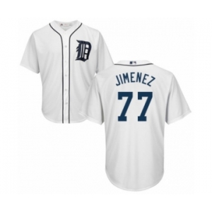 Youth Majestic Detroit Tigers #77 Joe Jimenez Authentic White Home Cool Base MLB Jersey