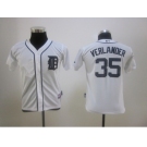 youth mlb detroit tigers #35 verlander white