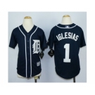 youth mlb jerseys detroit tigers #1 iglesias blue