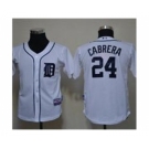 youth mlb jerseys detroit tigers #24 cabrera white