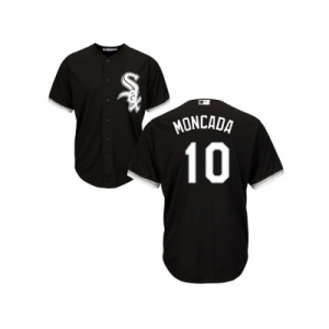 Youth Chicago White Sox #10 Yoan Moncada Black Cool Base Stitched MLB Jersey