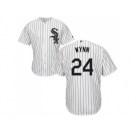 Youth Chicago White Sox #24 Early Wynn White(Black Strip) Home Cool Base Stitched MLB Jersey