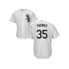 Youth Chicago White Sox #35 Frank Thomas White(Black Strip) Home Cool Base StitchedMLB Jersey