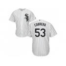 Youth Chicago White Sox #53 Melky Cabrera White(Black Strip) Home Cool Base Stitched MLB Jersey