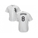 Youth Chicago White Sox #8 Bo Jackson White(Black Strip) Home Cool Base Stitched MLB Jersey