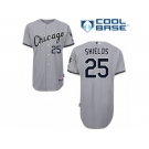 Youth Majestic Chicago White Sox #25 James Shields Replica Grey Road Cool Base MLB Jersey