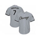 Youth Majestic Chicago White Sox #7 Tim Anderson Replica Grey Road Cool Base MLB Jersey