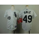 youth mlb jerseys chicago white sox #49 sale white[black stripe]