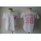MLB Women Jerseys Chicago White Sox #56 buehrle White[pink strip]