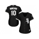 Women Chicago White Sox #10 Yoan Moncada Black Alternate Stitched MLB Jersey