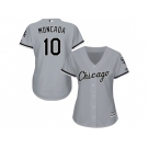 Women Chicago White Sox #10 Yoan Moncada Grey Road Stitched MLB Jersey