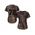 Women Chicago White Sox #72 Carlton Fisk Camo Realtree Collection Cool Base Stitched MLB Jersey