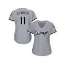 Women's Chicago White Sox #11 Luis Aparicio Grey Road Stitched MLB Jersey