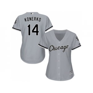 Women's Chicago White Sox #14 Paul Konerko Grey Road Stitched MLB Jersey