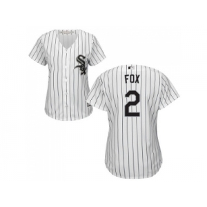 Women's Chicago White Sox #2 Nellie Fox White(Black Strip) Home Stitched MLB Jersey