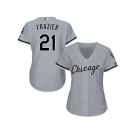 Women's Chicago White Sox #21 Todd Frazier Grey Road Stitched MLB Jersey