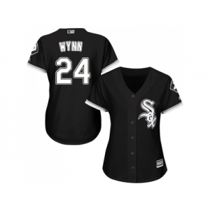 Women's Chicago White Sox #24 Early Wynn Black Alternate Stitched MLB Jersey