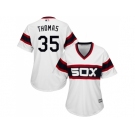 Women's Chicago White Sox #35 Frank Thomas White Alternate Home Stitched MLB Jersey