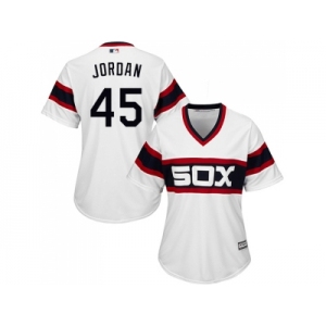 Women's Chicago White Sox #45 Michael Jordan White Alternate Home Stitched MLB Jersey