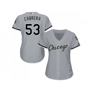 Women's Chicago White Sox #53 Melky Cabrera Grey Road Stitched MLB Jersey