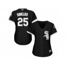 Women's Majestic Chicago White Sox #25 James Shields Authentic Black Alternate Home Cool Base MLB Jersey