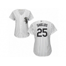 Women's Majestic Chicago White Sox #25 James Shields Replica White Home Cool Base MLB Jersey