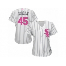 Women's Majestic Chicago White Sox #45 Michael Jordan Replica White Mother's Day Cool Base MLB Jersey