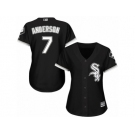 Women's Majestic Chicago White Sox #7 Tim Anderson Replica Black Alternate Home Cool Base MLB Jersey